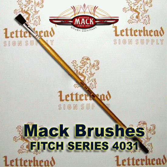 Fitch lettering Brush Square soft Sable hair Series-4031 size 1/4"