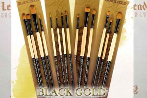All Black Gold Brushes LH sets